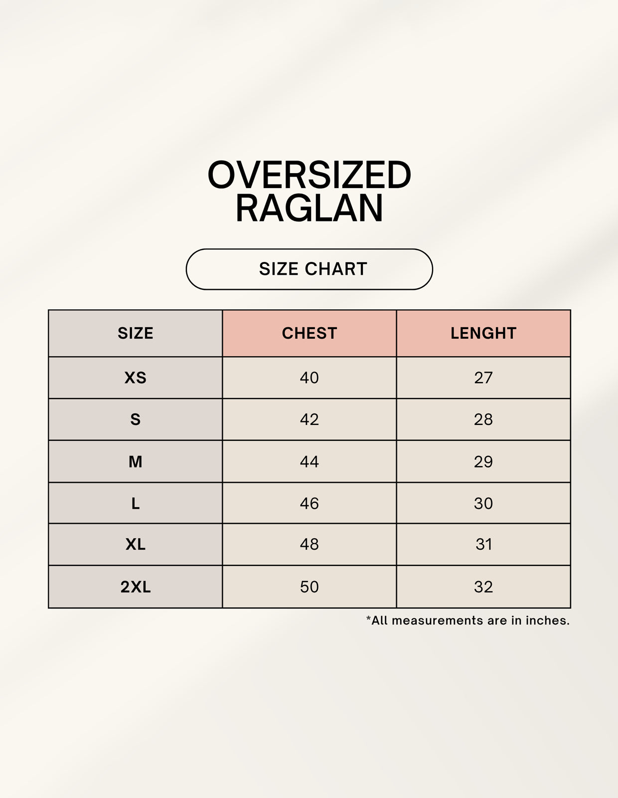 Unisex Oversized Raglan Plain Tee