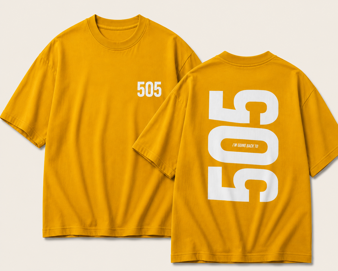 I'm Going Back To 505 – Unisex Oversized Back Print Tee