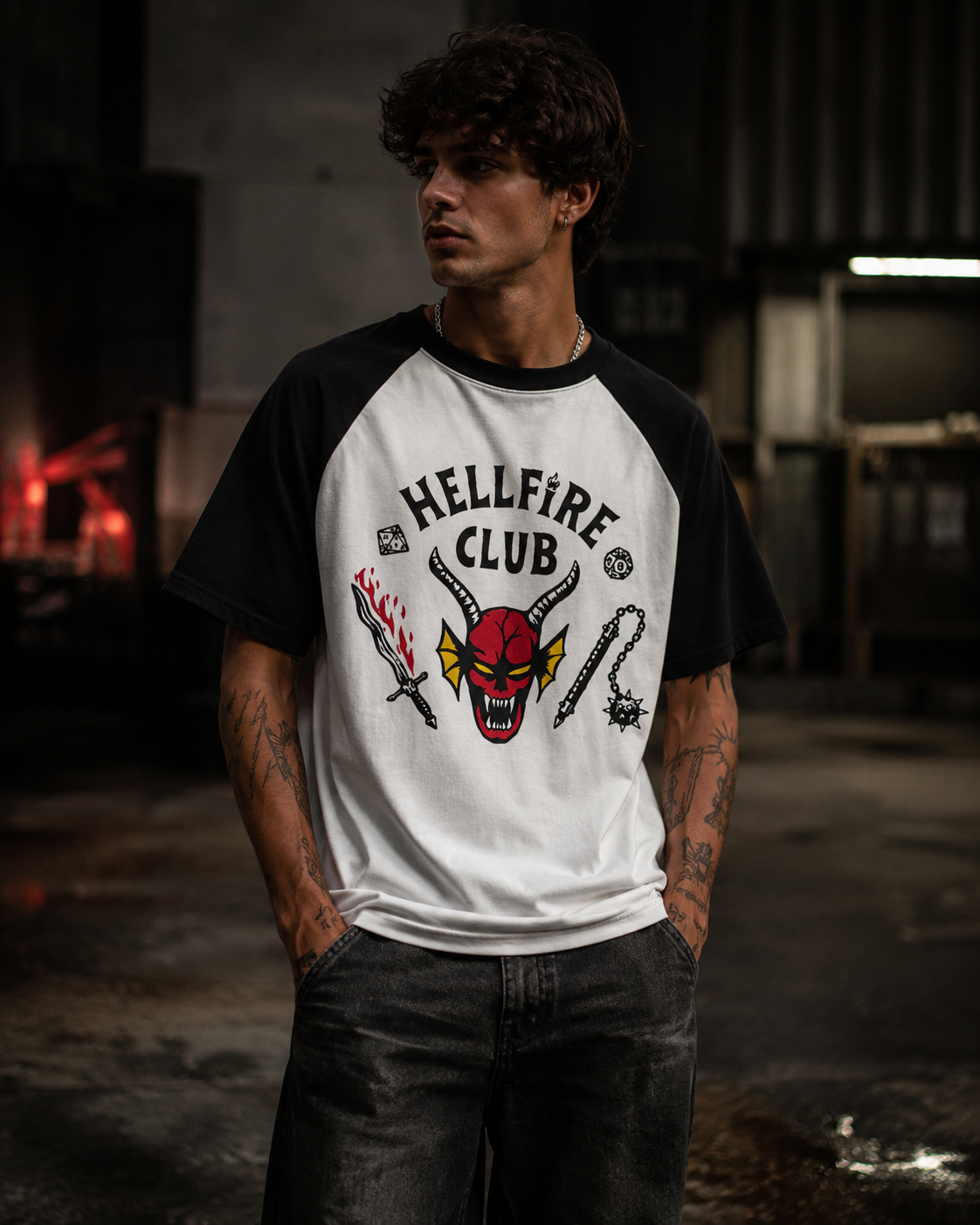 Hellfire Club Oversized Raglan Tee – Blanktoverse
