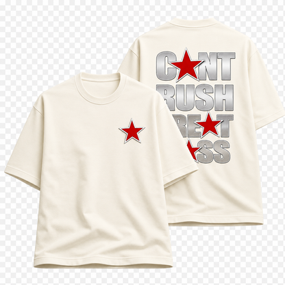 Can't Rush Greatness – Unisex Terry Oversized Tee