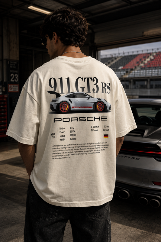 Porsche 911 GT3 RS Oversized Graphic Tee