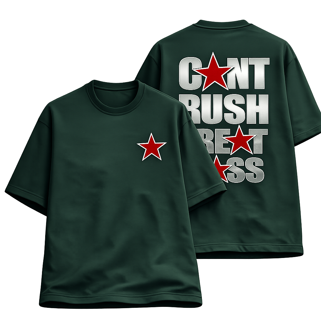 Can't Rush Greatness – Unisex Terry Oversized Tee