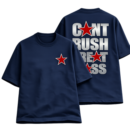 Can't Rush Greatness – Unisex Terry Oversized Tee