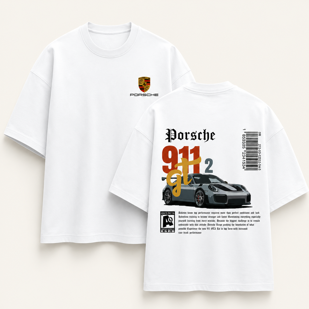 Porsche 911 GT2 Oversized Graphic Tee
