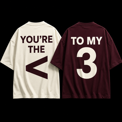 You're The <3 To My — Couple Oversized Tee Set