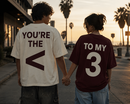 You're The <3 To My — Couple Oversized Tee Set