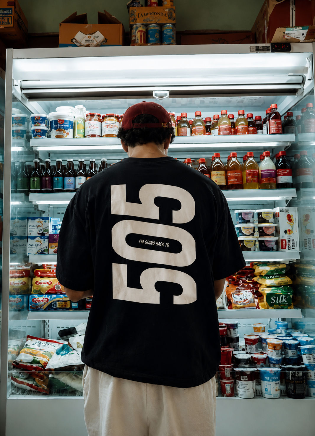 I'm Going Back To 505 – Unisex Oversized Back Print Tee