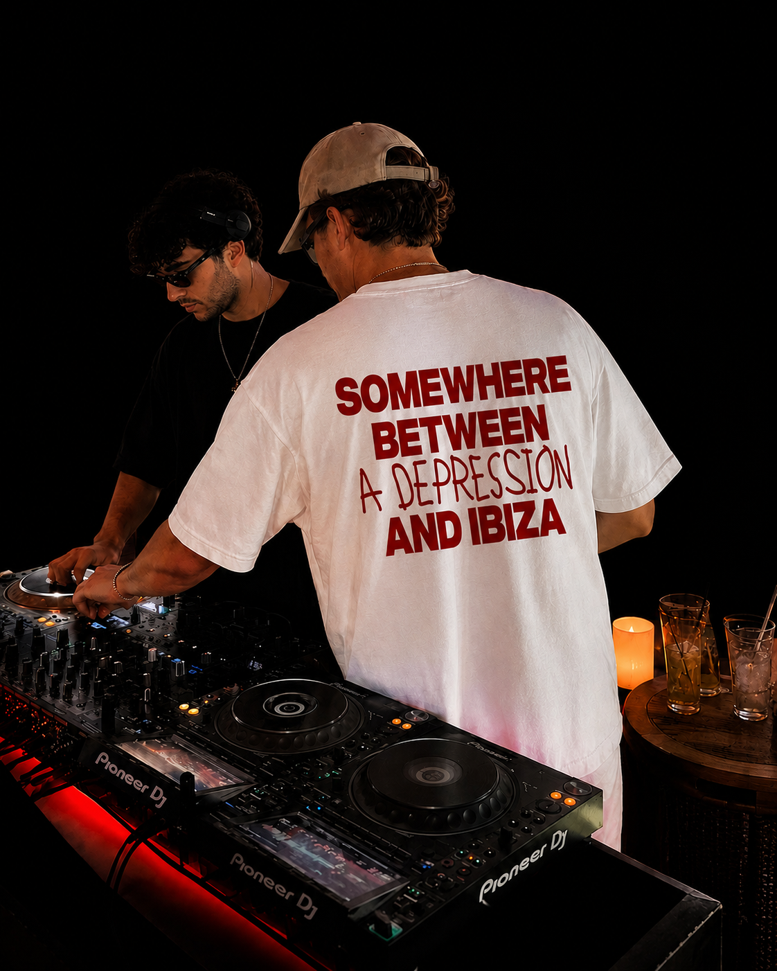 Somewhere Between A Depression And Ibiza – Terry Oversized Graphic Tee