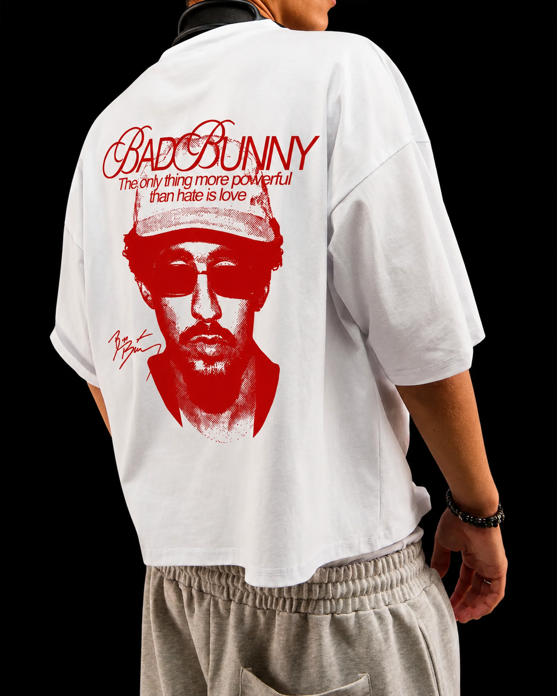 Bad Bunny – Terry Oversized Graphic Tee