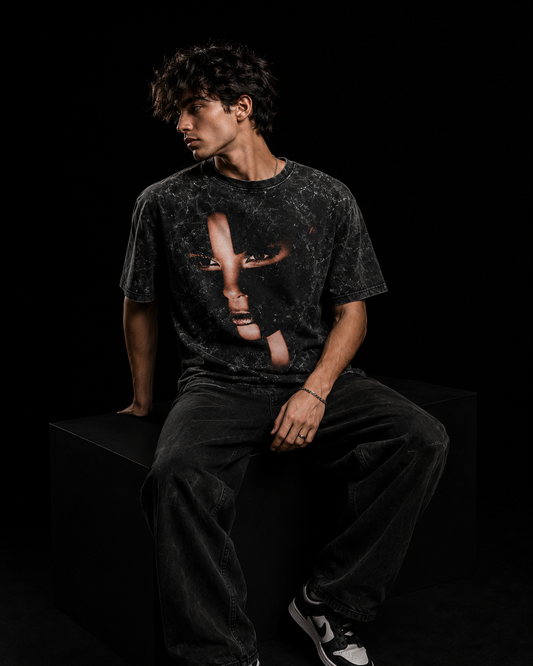After Dark – Acid Washed Oversized Graphic Tee