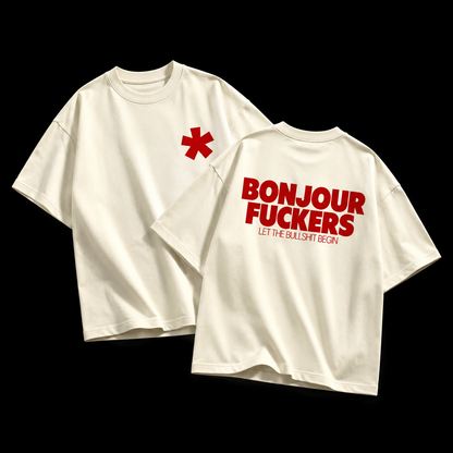 Bonjour F*ckers – Terry Oversized Graphic Tee