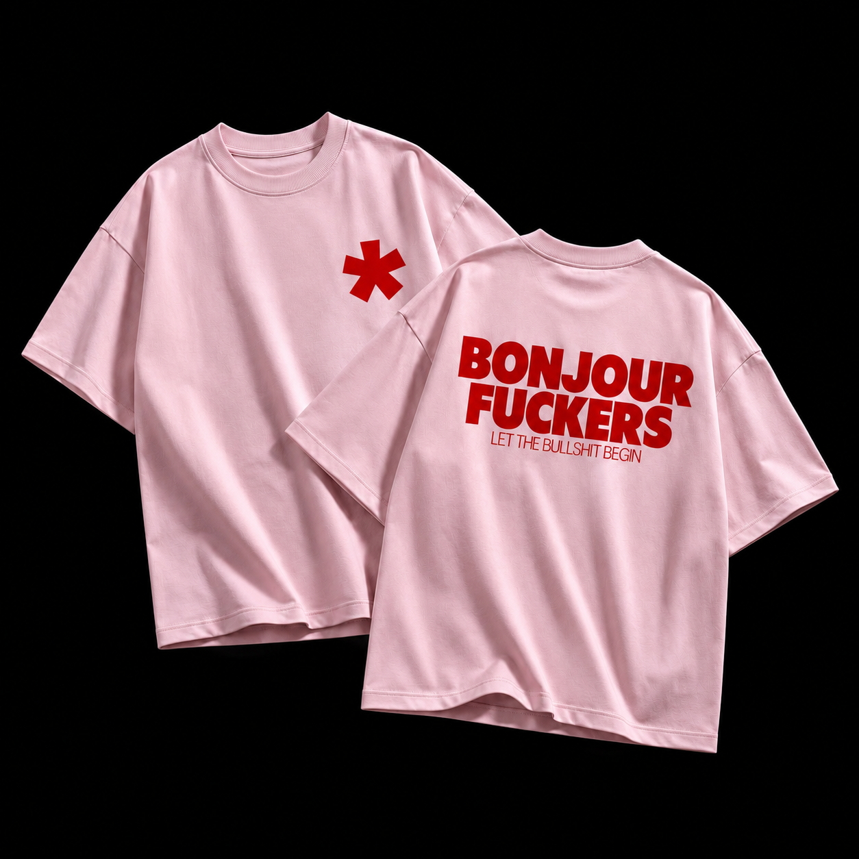 Bonjour F*ckers – Terry Oversized Graphic Tee