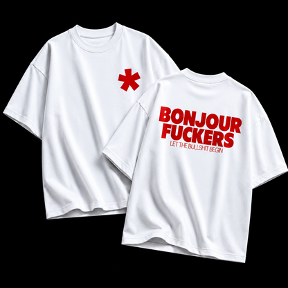 Bonjour F*ckers – Terry Oversized Graphic Tee