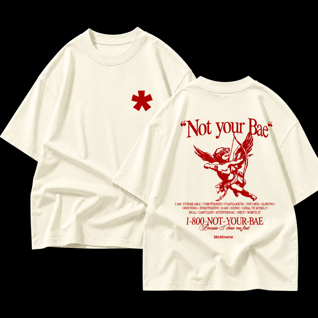 Not Your Bae – Terry Oversized Graphic Tee