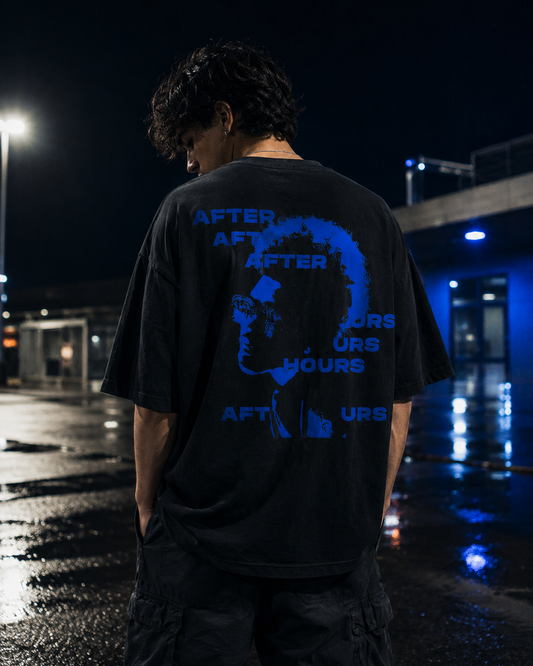 After Hours Oversized Graphic Tee – Front & Back Print | Blanktoverse