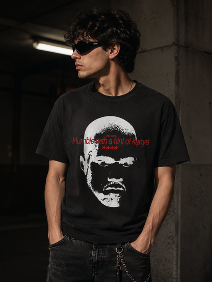 Humble With a Hint of Kanye – Terry Oversized Graphic Tee | Blanktoverse