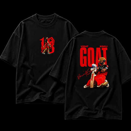 Virat Kohli GOAT Oversized Graphic Tee