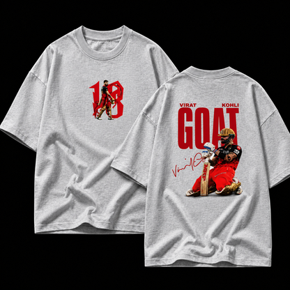 Virat Kohli GOAT Oversized Graphic Tee