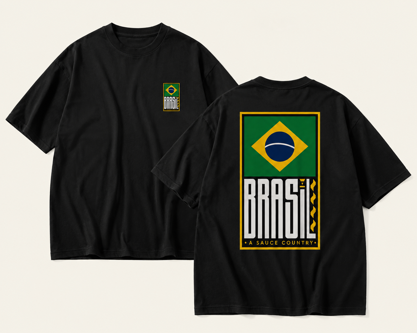 Brasil – A Sauce Country Unisex Oversized Graphic Tee