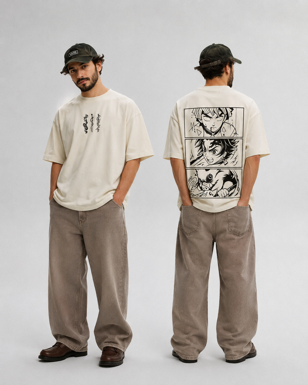 DEMON SLAYER TRIO — OVERSIZED TERRY TEE