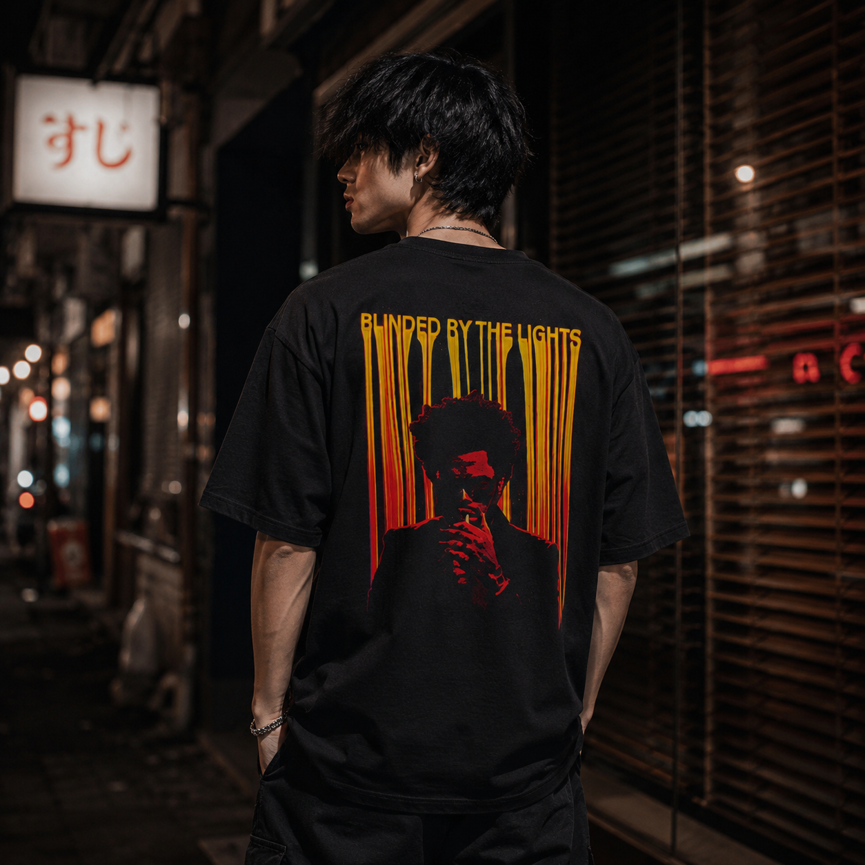 BLINDED BY THE LIGHTS — NEON OVERSIZED TEE