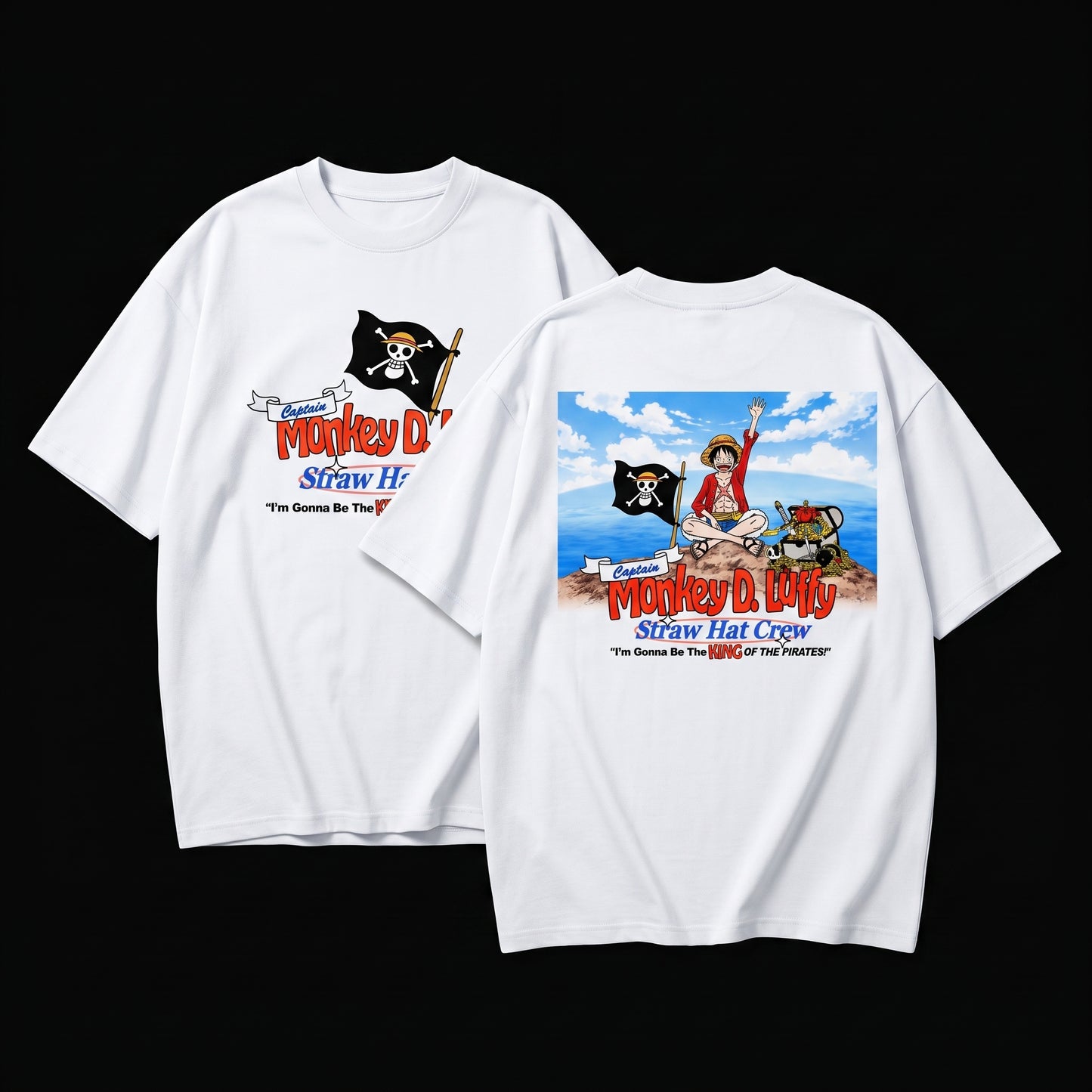 Captain Monkey D. Luffy – Straw Hat Crew Oversized Graphic Tee