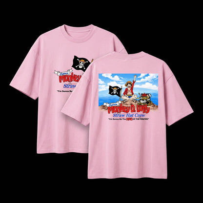 Captain Monkey D. Luffy – Straw Hat Crew Oversized Graphic Tee