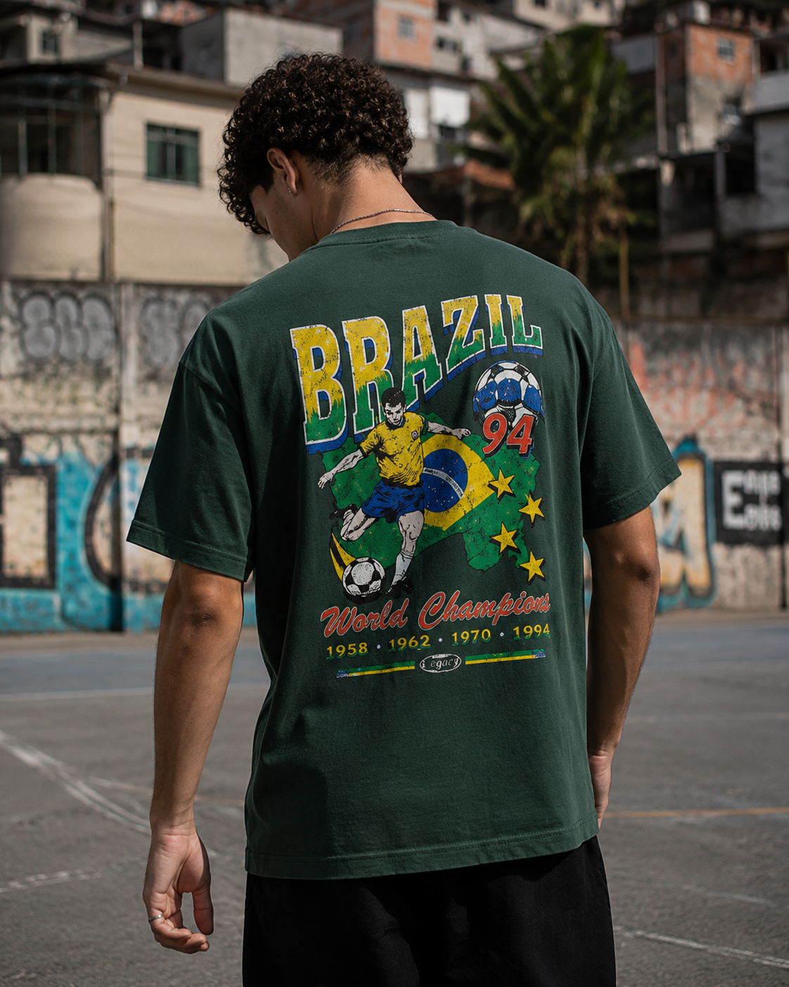 Brazil 94 – World Champions Unisex Oversized Vintage Graphic Tee
