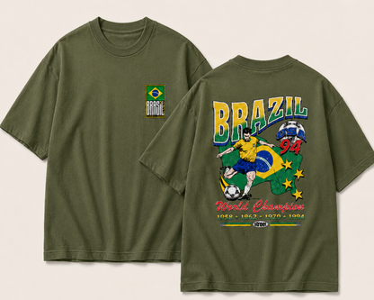 Brazil 94 – World Champions Unisex Oversized Vintage Graphic Tee