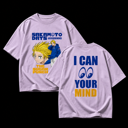 I Can See Your Mind – Sakamoto Days Oversized Graphic Tee