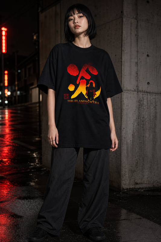 The Flaming Era – Kyojuro Rengoku Oversized Graphic Tee