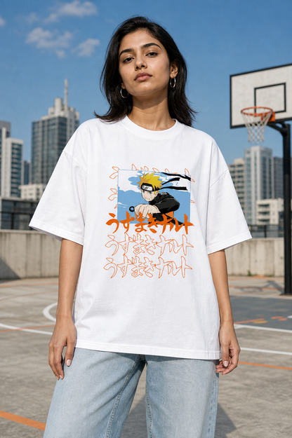 Uzumaki Naruto – Oversized Anime Graphic Tee