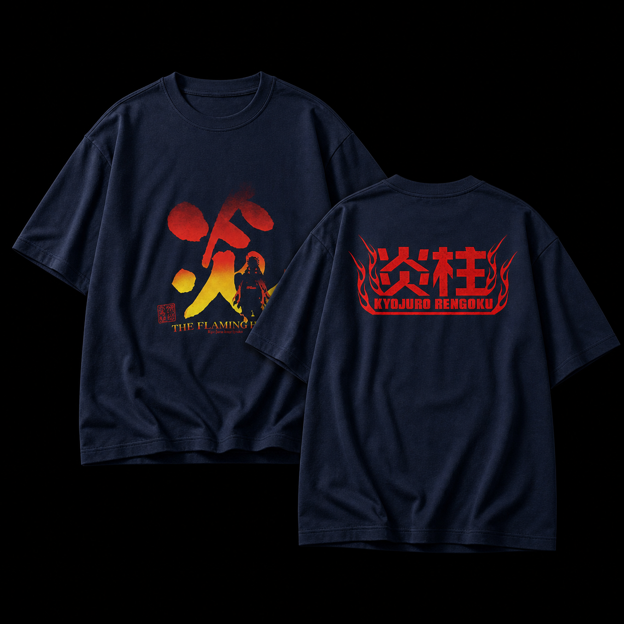 The Flaming Era – Kyojuro Rengoku Oversized Graphic Tee